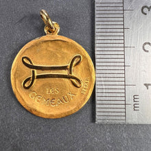 Load image into Gallery viewer, Becker French Zodiac Gemini Starsign 18K Yellow Gold Charm Pendant