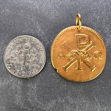 Load image into Gallery viewer, French Chi Rho Jesus Christ 18K Yellow Gold Medal Pendant
