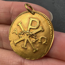 Load image into Gallery viewer, French Chi Rho Jesus Christ 18K Yellow Gold Medal Pendant