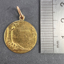 Load image into Gallery viewer, French Bonheur Good Luck 18K Yellow Gold Lucky Charm Medal Pendant