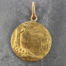 Load image into Gallery viewer, French Bonheur Good Luck 18K Yellow Gold Lucky Charm Medal Pendant