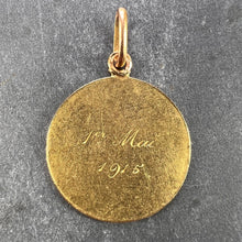 Load image into Gallery viewer, French Bonheur Good Luck 18K Yellow Gold Lucky Charm Medal Pendant