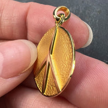 Load image into Gallery viewer, French Peace Sign 18K Yellow Gold Medal Pendant