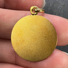 Load image into Gallery viewer, French Peace Sign 18K Yellow Gold Medal Pendant