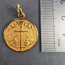 Load image into Gallery viewer, French Becker IXOYE Jesus Fish 18K Yellow Gold Medal Pendant