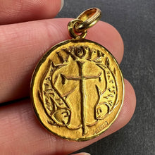 Load image into Gallery viewer, French Becker IXOYE Jesus Fish 18K Yellow Gold Medal Pendant