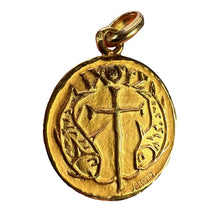 Load image into Gallery viewer, French Becker IXOYE Jesus Fish 18K Yellow Gold Medal Pendant