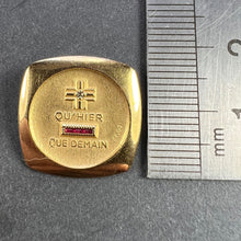Load image into Gallery viewer, Augis French Plus Qu’Hier Ruby Diamond 18K Yellow Gold Love Charm Pendant