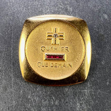 Load image into Gallery viewer, Augis French Plus Qu’Hier Ruby Diamond 18K Yellow Gold Love Charm Pendant