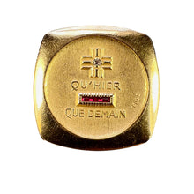 Load image into Gallery viewer, Augis French Plus Qu’Hier Ruby Diamond 18K Yellow Gold Love Charm Pendant