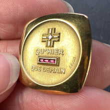 Load image into Gallery viewer, Augis French Plus Qu’Hier Ruby Diamond 18K Yellow Gold Love Charm Pendant