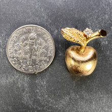 Load image into Gallery viewer, Apple 14K Yellow Gold Diamond Fruit Charm Pendant
