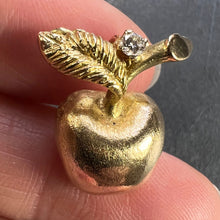 Load image into Gallery viewer, Apple 14K Yellow Gold Diamond Fruit Charm Pendant