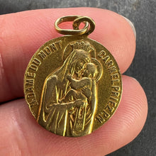 Load image into Gallery viewer, French Notre Dame du Mont Carmel 18 Karat Yellow Gold Medal Charm Pendant
