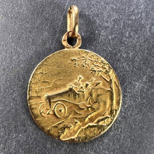 Load image into Gallery viewer, Vintage French St Christopher 18K Yellow Gold Charm Pendant