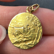Load image into Gallery viewer, Vintage French St Christopher 18K Yellow Gold Charm Pendant