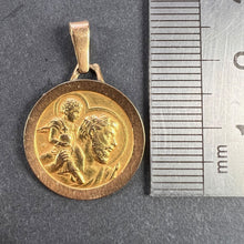 Load image into Gallery viewer, Vintage French St Christopher 18K Yellow Gold Charm Pendant