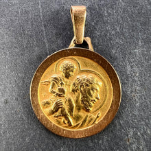 Load image into Gallery viewer, Vintage French St Christopher 18K Yellow Gold Charm Pendant