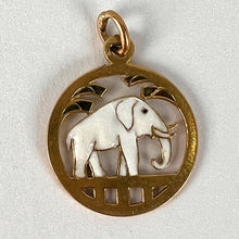 Load image into Gallery viewer, French Lucky Elephant 18K Yellow Gold Enamel Charm Pendant