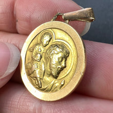 Load image into Gallery viewer, Vintage French St Christopher 18K Yellow Gold Charm Pendant