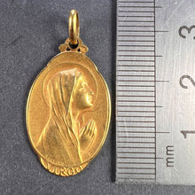 Load image into Gallery viewer, French Sellier Virgin Mary 18K Yellow Gold Medal Charm Pendant