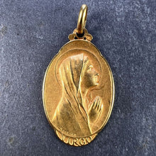 Load image into Gallery viewer, French Sellier Virgin Mary 18K Yellow Gold Medal Charm Pendant