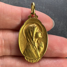 Load image into Gallery viewer, French Sellier Virgin Mary 18K Yellow Gold Medal Charm Pendant