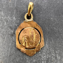 Load image into Gallery viewer, French Virgin Mary 18K Yellow Gold Frame Medal Charm Pendant