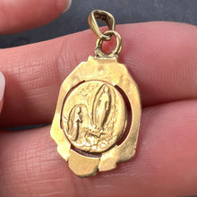 Load image into Gallery viewer, French Virgin Mary 18K Yellow Gold Frame Medal Charm Pendant