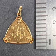 Load image into Gallery viewer, French 18K Yellow Gold JB Initials Monogram Medal Pendant