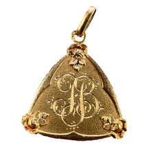 Load image into Gallery viewer, French 18K Yellow Gold JB Initials Monogram Medal Pendant