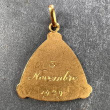 Load image into Gallery viewer, French 18K Yellow Gold JB Initials Monogram Medal Pendant