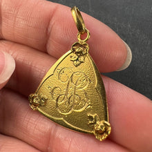 Load image into Gallery viewer, French 18K Yellow Gold JB Initials Monogram Medal Pendant