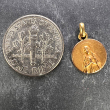 Load image into Gallery viewer, Small French Virgin Mary 18K Yellow Gold Medal Charm Pendant