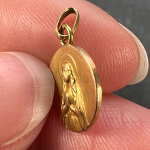 Load image into Gallery viewer, Small French Virgin Mary 18K Yellow Gold Medal Charm Pendant