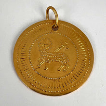 Load image into Gallery viewer, French Lamb of God 18K Yellow Gold Religious Medal Pendant