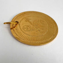 Load image into Gallery viewer, French Lamb of God 18K Yellow Gold Religious Medal Pendant