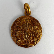 Load image into Gallery viewer, French Jesus Christ on Throne 18K Yellow Gold Medal Pendant