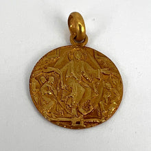 Load image into Gallery viewer, French Jesus Christ on Throne 18K Yellow Gold Medal Pendant
