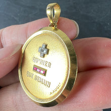 Load image into Gallery viewer, Large Augis French Plus Qu’Hier Ruby Diamond 18K Yellow Gold Love Charm Pendant