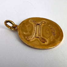 Load image into Gallery viewer, Becker French Zodiac Gemini Starsign 18K Yellow Gold Charm Pendant