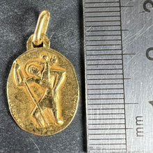 Load image into Gallery viewer, Augis Quentric French Saint Christopher 18K Yellow Gold Charm Pendant Medal
