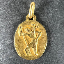 Load image into Gallery viewer, Augis Quentric French Saint Christopher 18K Yellow Gold Charm Pendant Medal