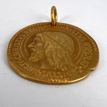 Load image into Gallery viewer, French Chi Rho Jesus Christ 18K Yellow Gold Medal Pendant