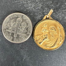 Load image into Gallery viewer, Vintage French Saint Christopher 18K Yellow Gold Charm Pendant Medal