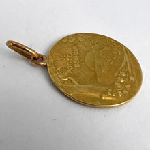 Load image into Gallery viewer, French Bonheur Good Luck 18K Yellow Gold Lucky Charm Medal Pendant