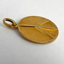 Load image into Gallery viewer, French Peace Sign 18K Yellow Gold Medal Pendant