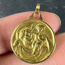 Load image into Gallery viewer, Vintage French Grun Saint Christopher 18K Yellow Gold Charm Pendant Medal