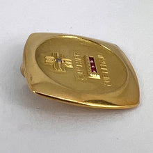 Load image into Gallery viewer, Augis French Plus Qu’Hier Ruby Diamond 18K Yellow Gold Love Charm Pendant