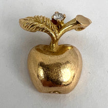 Load image into Gallery viewer, Apple 14K Yellow Gold Diamond Fruit Charm Pendant